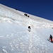 Die Schlüsselstelle auf 3900 m produziert Stau.