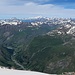 Tiefblick ins 2000 m tiefere Vallée d'Avérole