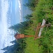Kleine Bank mit weitem Blick in das Alpenvorland.