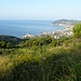 Der Blick vom Colle di Cervo auf Cervo und die Bucht ist hingegen wunderbar...