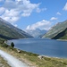 Auf dem Rückweg mit dem Bike, 10 km sind es bis zum anderen Ende vom Stausee.