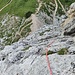 Tag 2: <br />Torre Grande Westgipfel - Bergführerweg<br />Blick vom 3. Standplatz zurück in die 3. Seillänge<br />