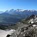 Seitenmoräne mit Blick zur Meije