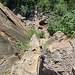 Tiefblick aus dem Klettersteig.
