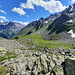 Descente dans les gazons pour rejoindre le haut du vallon de Métail.