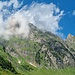 Umnebelter Gamsberg von der Alp Büchel aus
