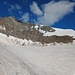 La vetta del Nadelhorn e tutta la cresta percorsa vista dal punto in cui ci si lega