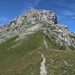 Weg vom Col des Faïsses zum Pas du Vallon, der den Übergang über einen Felssporn in den Vallon-Kessel vermittelt.