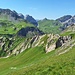 Blick zu den Gipslöchern, welche wir noch auf dem Rückweg in die Route miteinbezogen haben.