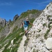 Absteigend ging es ums Eck, was Vorsicht erforderte, um nicht abzurutschen