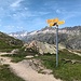 Weggabelung bei der Husegghütte.