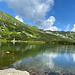 Unterwegs zwischen Karb und Schronisko Murowaniec - Blick über den See 	Zielony Staw Gąsienicowy (Grüner See).