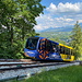 Standseilbahn Gubałówka - Wagen 2 auf Bergfahrt im Bereich der Ausweiche an der unteren Abtschen Weiche.