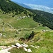 Discesa sulla cimetta sopra l'Alpe di Mezzo per raggiungere la Bocchetta di Chiaro
