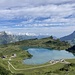 bereits an Höhe gewonnen - ein erster Tiefblick auf den Trübsee