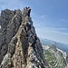 Die Kletterstelle im Abstieg