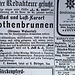 Eine Zeitungsannonce aus besseren Tagen