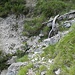 Eine Erosionsrinne im Routenverlauf