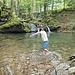 Kurzer Spass im kalten Nass