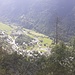 Panorama sul vallone del torrente Buthier durante la discesa. 