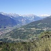 Panorama salendo gli alpeggi sopra Morgonaz. 
