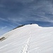 L'ultimo facile traverso su neve prima della vetta