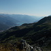 la vista cambia ancora e migliora ulteriormente verso la valtellina mostrando anche una parte del lago di Como
