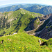 Blick zur Rotspitze, Breitenberg und Kleiner Daumen.