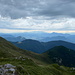 Chleb - Ausblick am Gipfel in etwa östliche Richtung, wo am Horizont die Tatra zu erahnen ist.