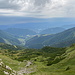 Chleb - Ausblick ins nördliche gelegene Tal Vrátna dolina (Vrátna-Tal) und in dessen südliche Fortsetzung Stará dolina (Altes Tal, links der Bildmitte).
