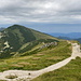 Chleb - Blick über den grob westwärts zum Veľký Kriváň verlaufenden Kamm.