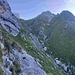 Vermutlich suboptimale Aufstiegsroute entlang des Grabens.
