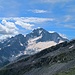 Il Monte Disgrazia e la sua parete N, dopo aver aggirato la cresta E del Monte del Forno
