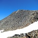 Böses Weibl (3119 m),<br />Rechts des Gipfels sieht man den Südsattel der nach der Überuerung des Schneefelds über grobes Blockwerk erreicht wird<br />