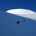 Seilschaften auf dem Weg zum Bishorn...