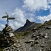 Passhöhe erreicht mit Sicht auf den Becs de Bosson