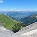 Rückblick hinunter zur Lindauerhütte und dem Gauertal