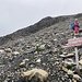 ... auf der letzten Passage (auf der schwierigeren Route - auf den Karten als gesperrt vermerkt) zur Hütte