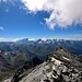 Blick vom Grat (ca. 3660m) zum Combin de Meitin