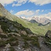 Dal colle appaiono le cime del Monte Rosa.