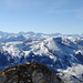 Blick vom Hauptgipfel (2373 m) über den Vorgipfel (2363 m) des Wildhuser Schafbergs 