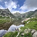 wir nehmen den alten Weg zur Hütte bzw. die inzwischen blau markierte Route des Tre Corni Zustiegs