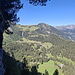 Blick von der Steilstufe im Flueschafberg nach W hinunter nach Rezlisberg und zum Oberlaubhore, hinten rechts das Wistätthore, dahinter Louwenehore und Giferspitz