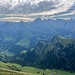 Sicht von Wandelen aus in Richtung der Urner Alpen, die Bergstation Titlis noch knapp erkennbar