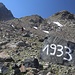 Bis hierher - ca 2580 m - reichte wohl der Kraspesferner im Jahr 1933. Weiter unten - unterhalb des Sees - steht auf einem großen Felsbrocken die Zahl 1850, auf ca. 2480 m Höhe. Heute befindet sich das untere Ende auf ca. 2880 m.