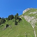 der steile Aufstieg zur Marwees erfolgt in der Rinne mitte Bild
