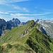 am Gipfelgrat zur Marwees, hier machte ich eine Pause und ging nachher wieder zurück zur Bogartenlücke und weiter zum Alp Sigel Gipfel