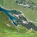 Tiefblick zum Seealpsee hinunter