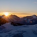 Sonnenaufgang zwischen Fletsch- und Lagginhorn