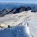 Ben im steilsten Abschnitt des Eisfeldes Richtung Hohberghorn.